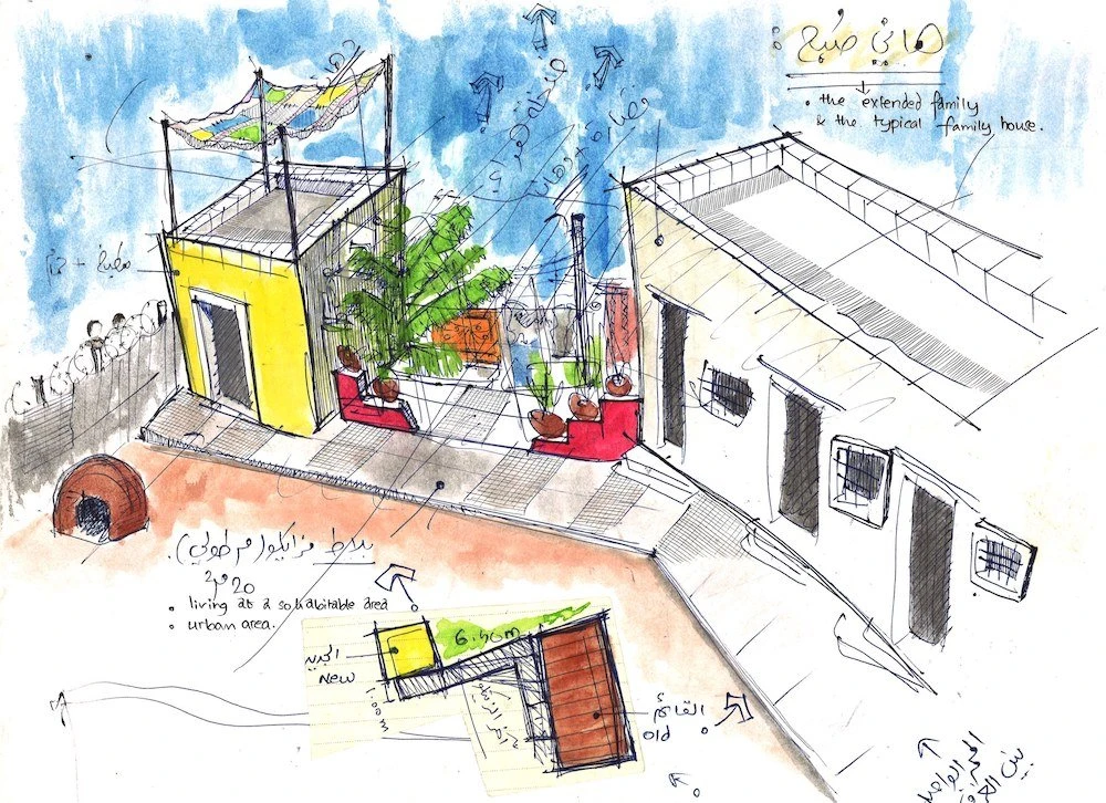 From a project with Islamic Relief where new housing units were added to allow horizontal expansion for extended families in rural and marginalized areas in the Gaza Strip. (Supplied)