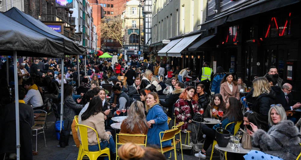 Britain’s economy had contracted 1.5 percent overall in the first quarter. (AP)