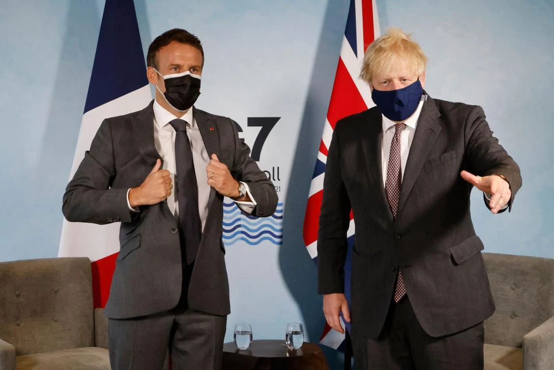 French President Emmanuel Macron has become the most vocal critic of London’s refusal to honor the terms of part of its Brexit deal. (AFP)