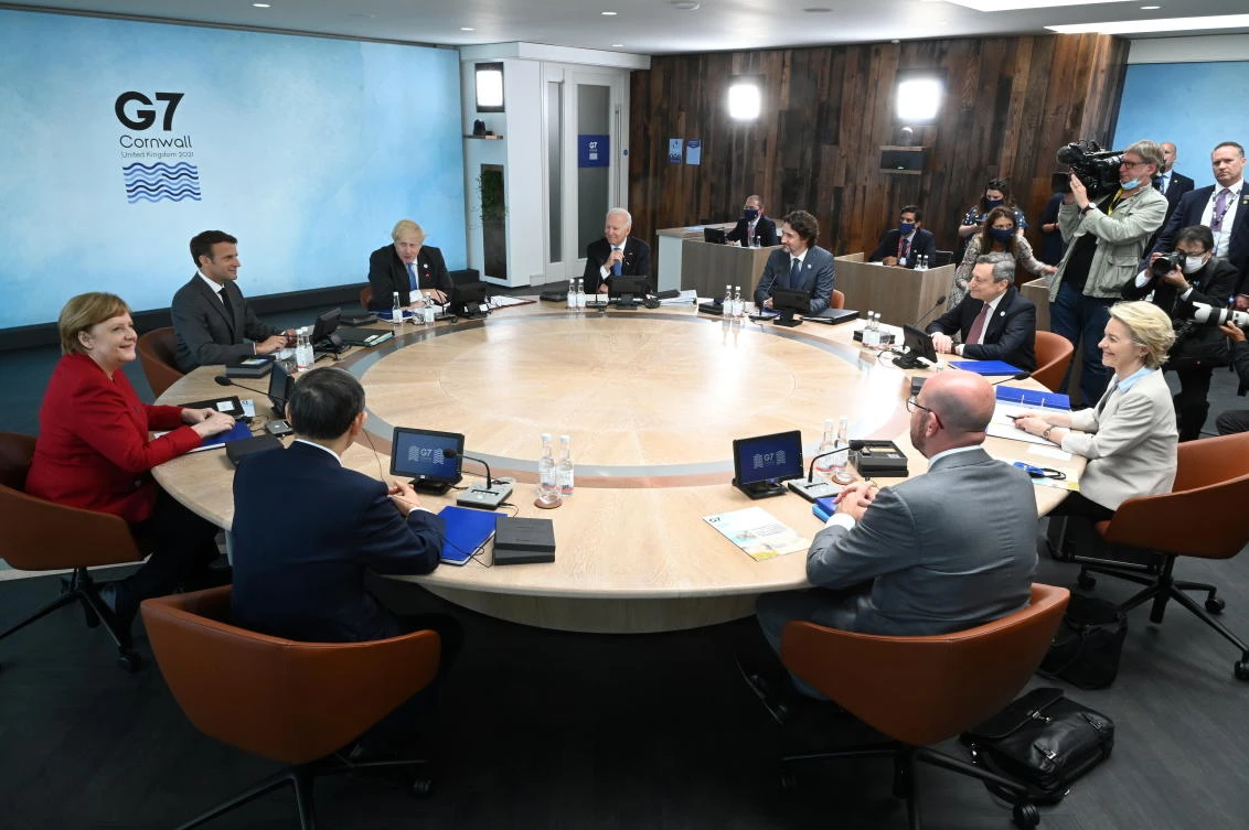 The Group of Seven leaders want to show that international cooperation is back after the upheavals caused both by the pandemic and the unpredictability of former US President Donald Trump. (Reuters)