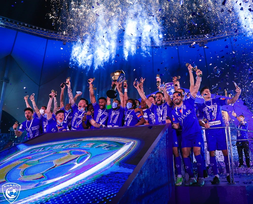 The reigning Saudi champions Al-Hilal have outstanding obligations totaling $6.4 million. (Twitter: @Alhilal_FC)