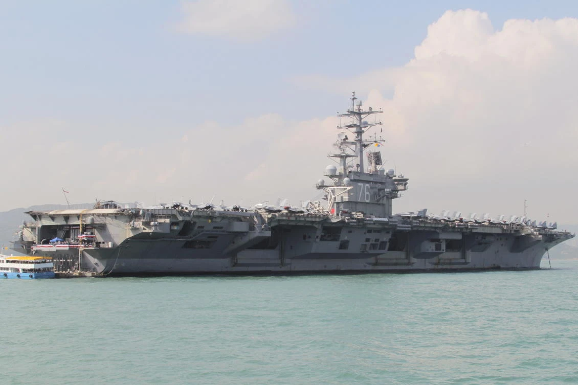 US Navy aircraft carrier USS Ronald Reagan is seen during its visit to Hong Kong, China November 21, 2018. (Reuters)