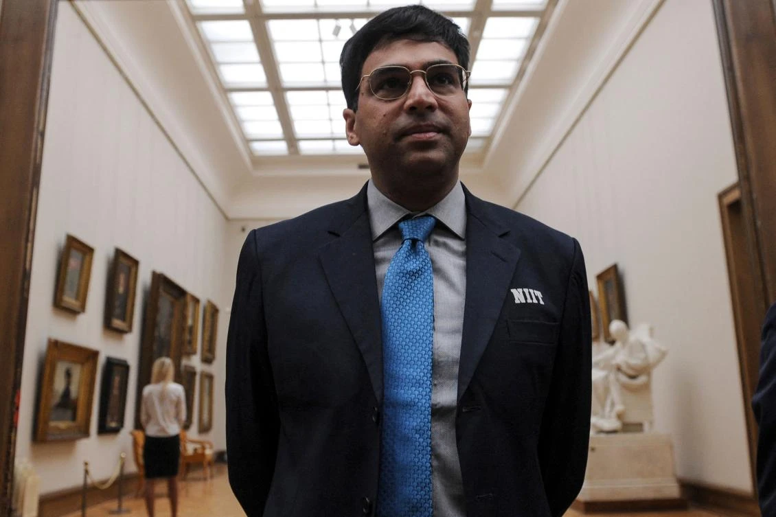 Online brokerage firm founder Nikhil Kamath beat Anand in a 30-minute rapid game. (AFP)