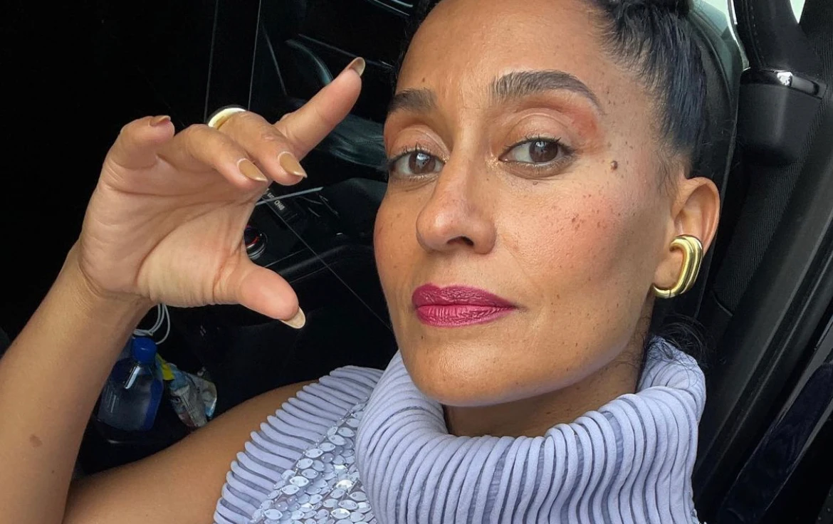 US actress Tracee Ellis Ross sparkles in Ana Khouri earrings