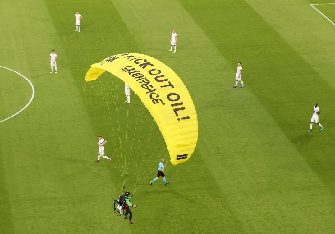 Greenpeace apologizes, local police slam Euro 2020 protester
