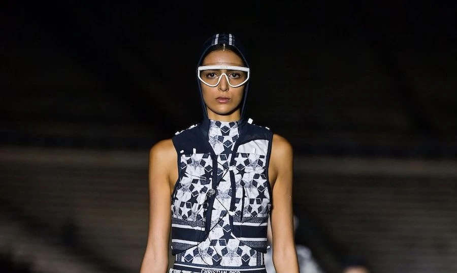 Nora Attal showed off a sporty look during the Dior 2022 Cruise collection show in Athens. Getty Images