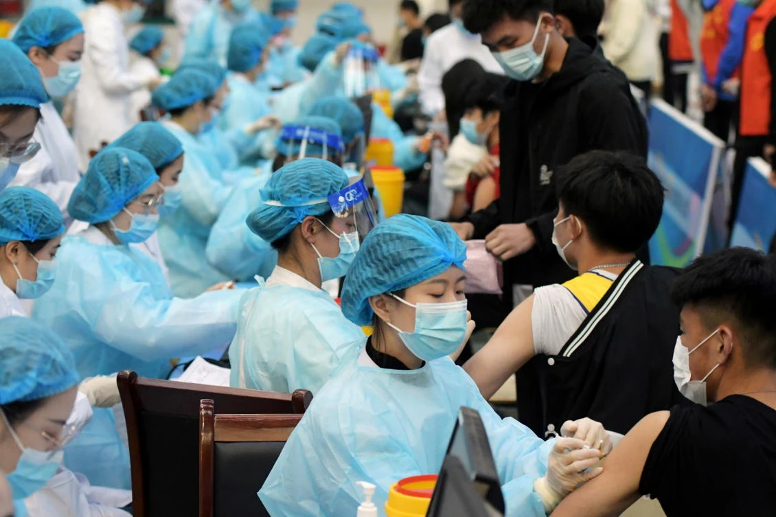 It is unclear what percentage of China’s population has now been inoculated. (Reuters)