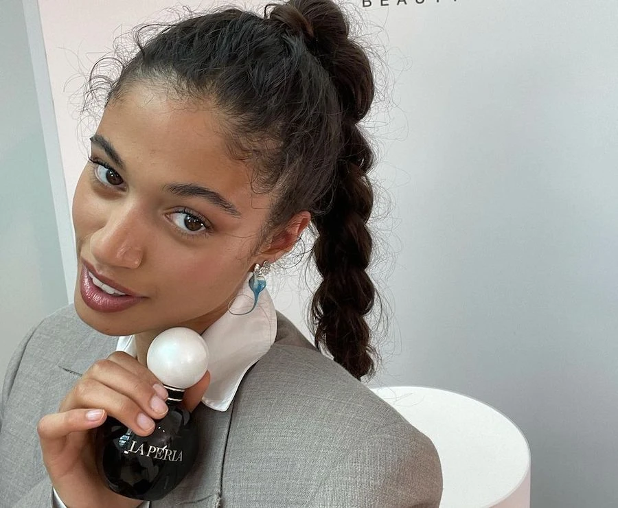 The 22-year-old is the face of La Perla’s signature scent. Instagram
