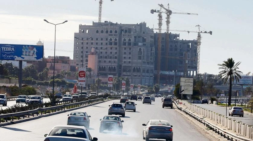 Libyans commute on a highway in the capital Tripoli, Libya, Feb. 3, 2020. (AFP)