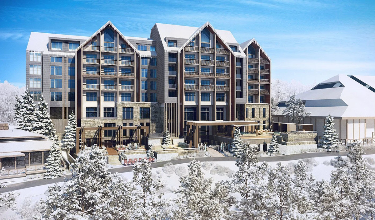 The resort is located close to one of Serbia’s largest national parks and offers panoramic views across the nearby Kopaonik mountain.