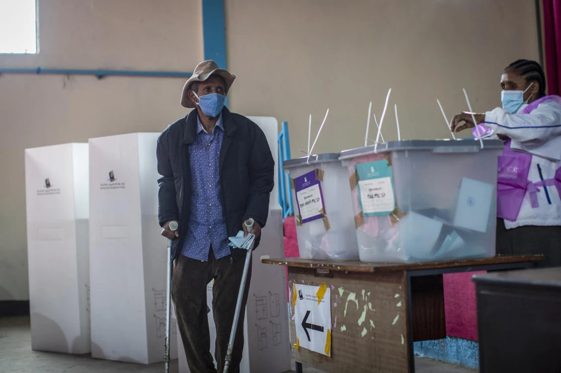 In the capital, voters began to arrive shortly before polls opened at 6 a.m. (AP)