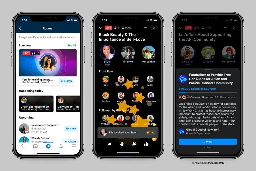 Facebook launches Clubhouse-like live audio rooms and podcasts