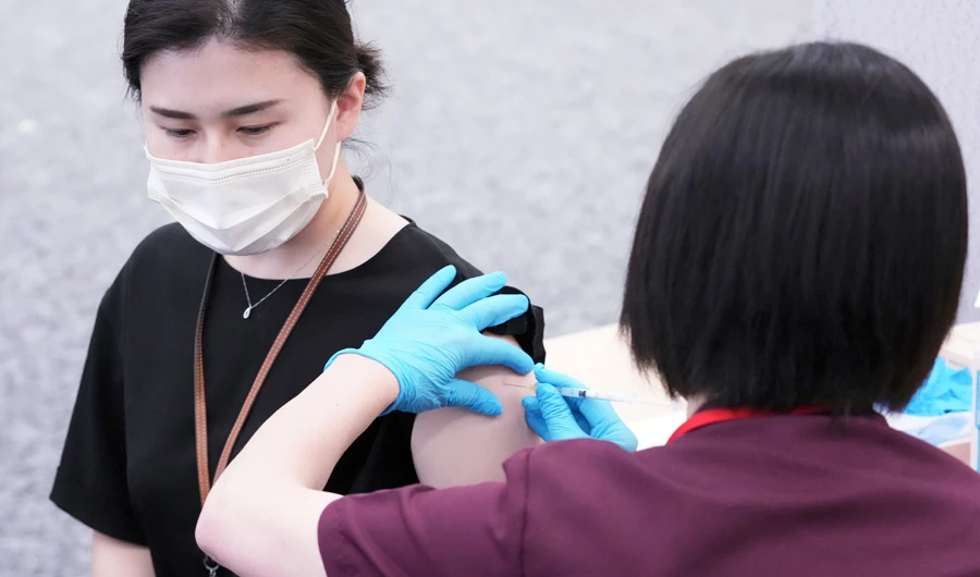 More than 16.7 million people in the country have been vaccinated at the vaccine centers set up by the government at a rate of 48 doses per hundred. (AP)