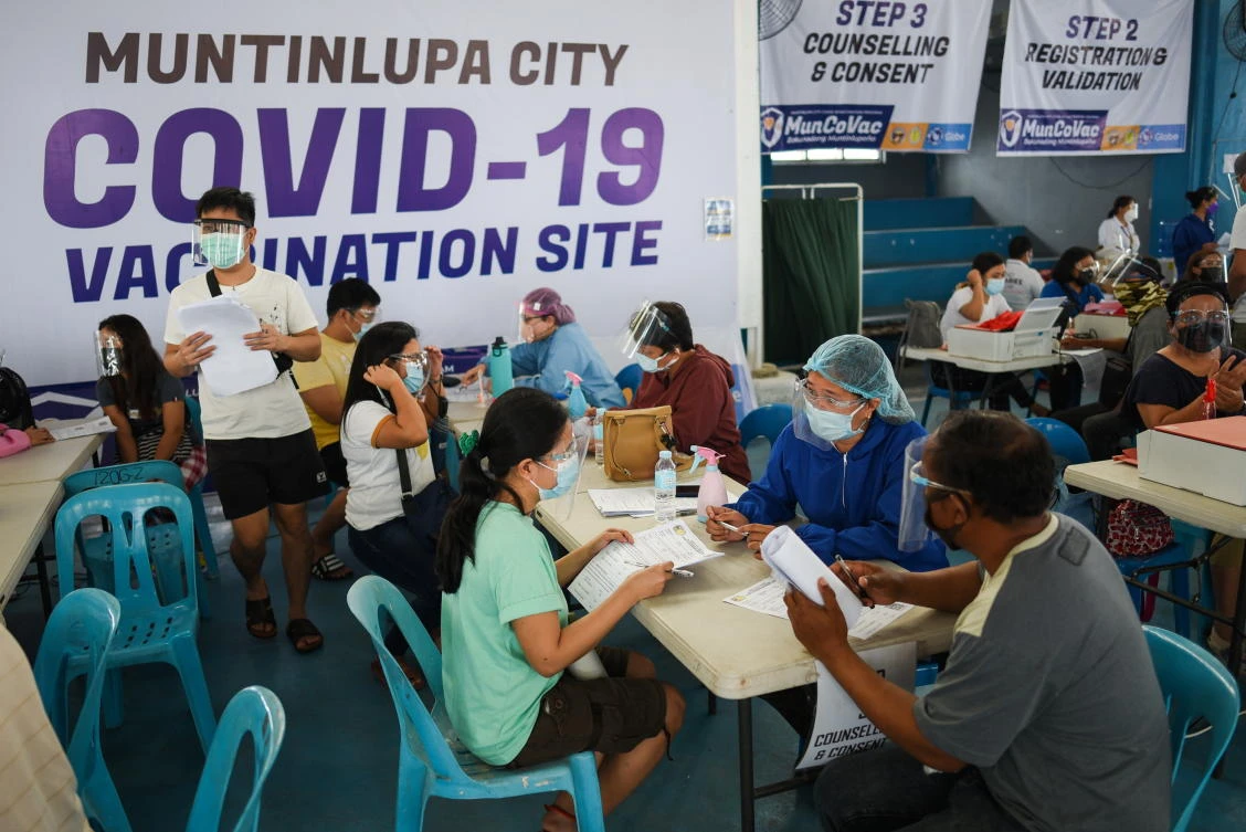 About 2 million of the Philippines’ population of nearly 110 million are fully inoculated against COVID-19 so far. (Reuters)