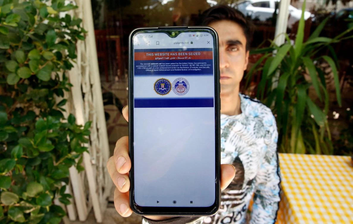 The US Justice Department said it had seized 33 Iranian government-controlled media websites. (AFP)