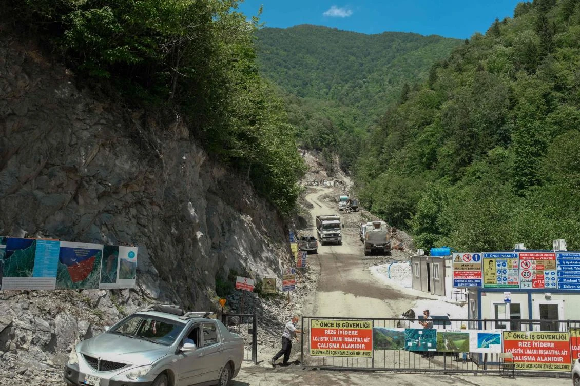 A quarry at Ikizdere in the Rize Province in the Black Sea region. A government-friendly company plans to extract 20 million tons of stone for one of President Recep Tayyip Erdogan's latest development projects. (AFP)