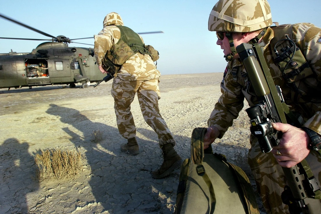 The 150 soldiers, flying from the Royal Air Force base at Akrotiri in Cyprus, were dropped into the desert outside Amman from 800 feet. (File/AFP)