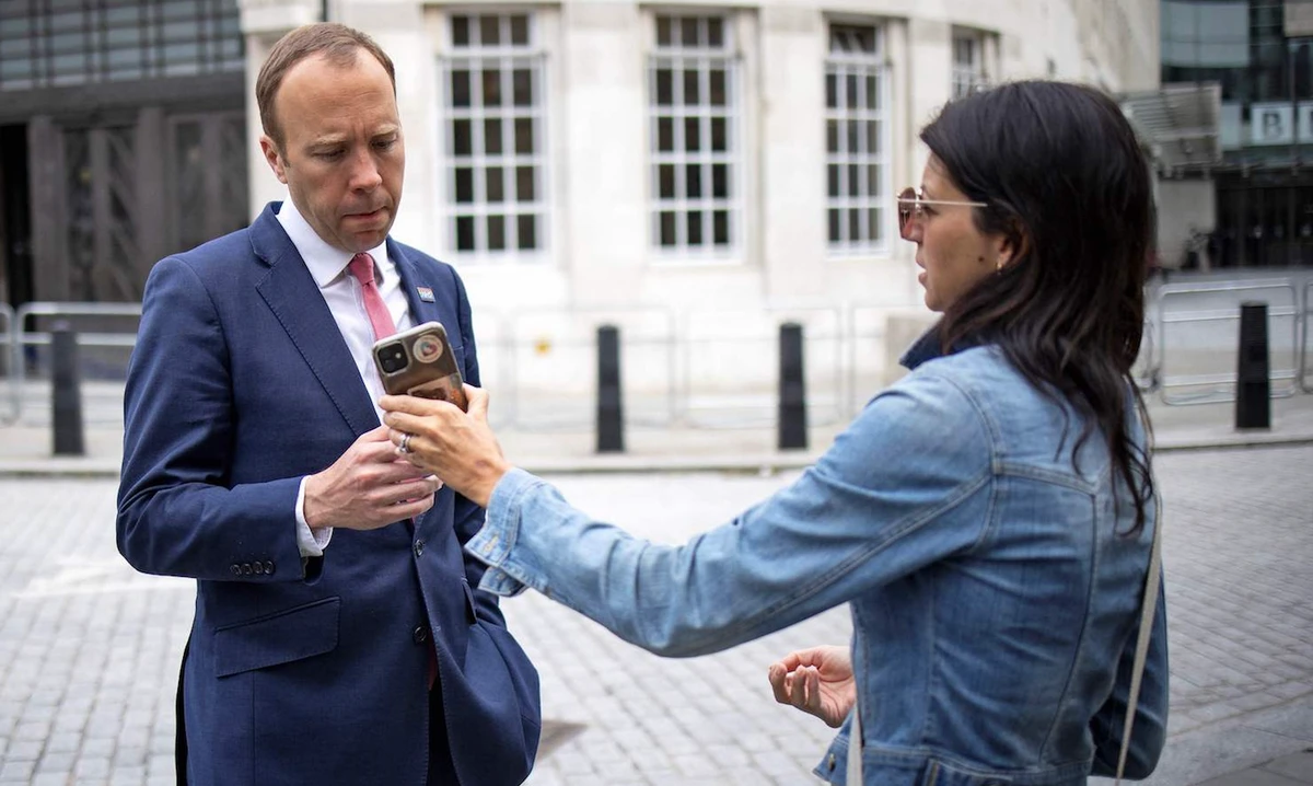 Britain's Health Secretary Matt Hancock has been having an affair with close aide Gina Coladangelo, whom he appointed to his team in secret last year. (File/AFP)