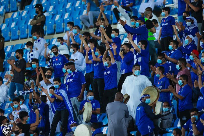 Al-Hilal's supporters celebrate a record 17th Saudi League title by the Riyadh giants. (Al-Hilal FC/File)