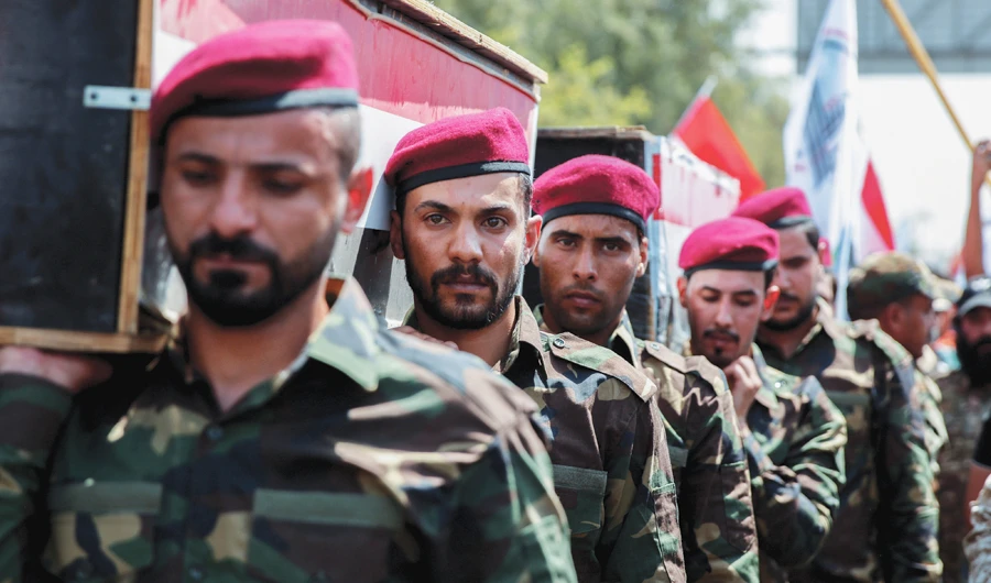 Hashd Al-Shaabi mourns comrades killed in US strikes