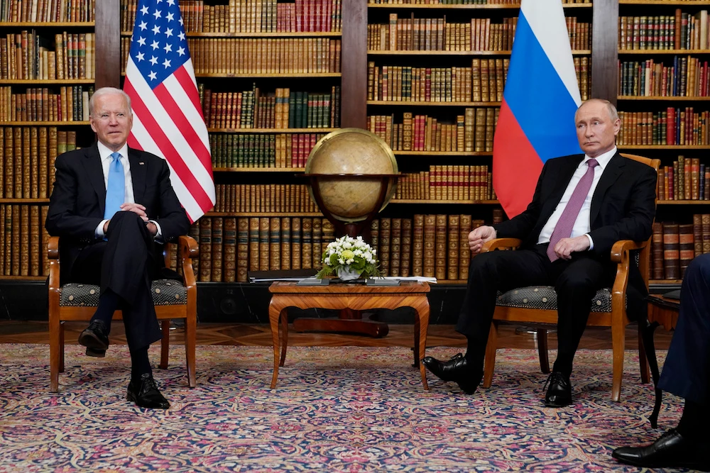 President Joe Biden meets with Russian President Vladimir Putin in Geneva, Switzerland. (AP)