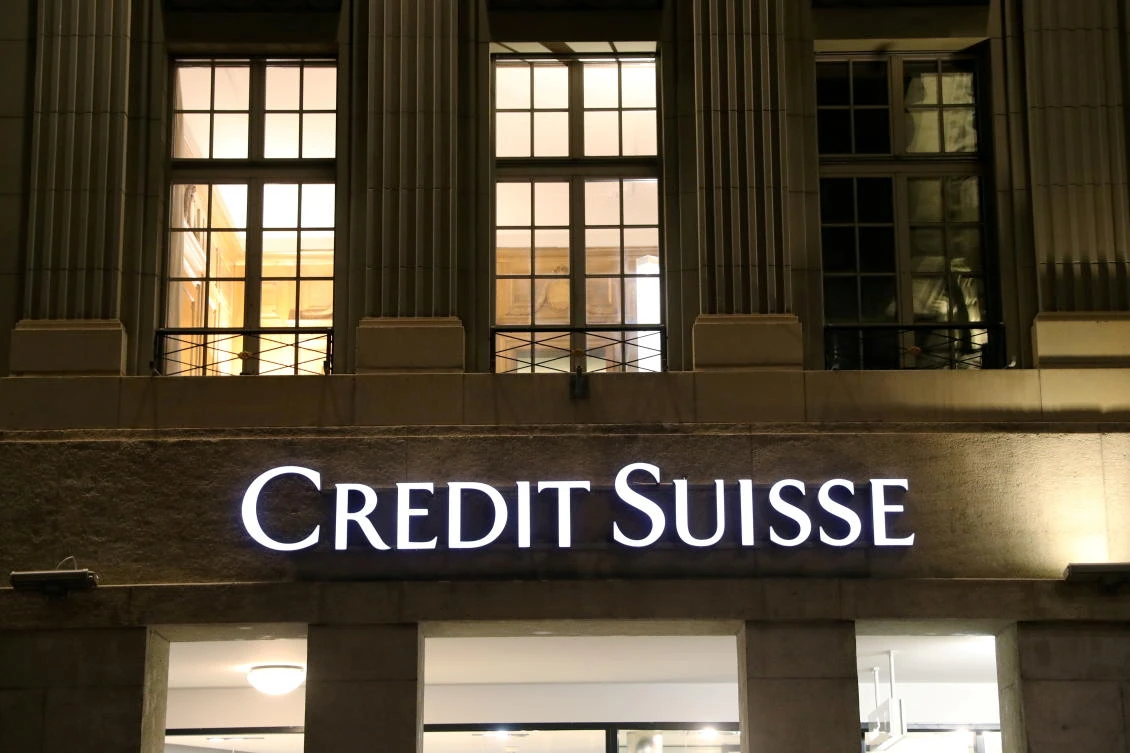 The logo of Swiss bank Credit Suisse is seen at a branch office in Bern, Switzerland. (Reuters)