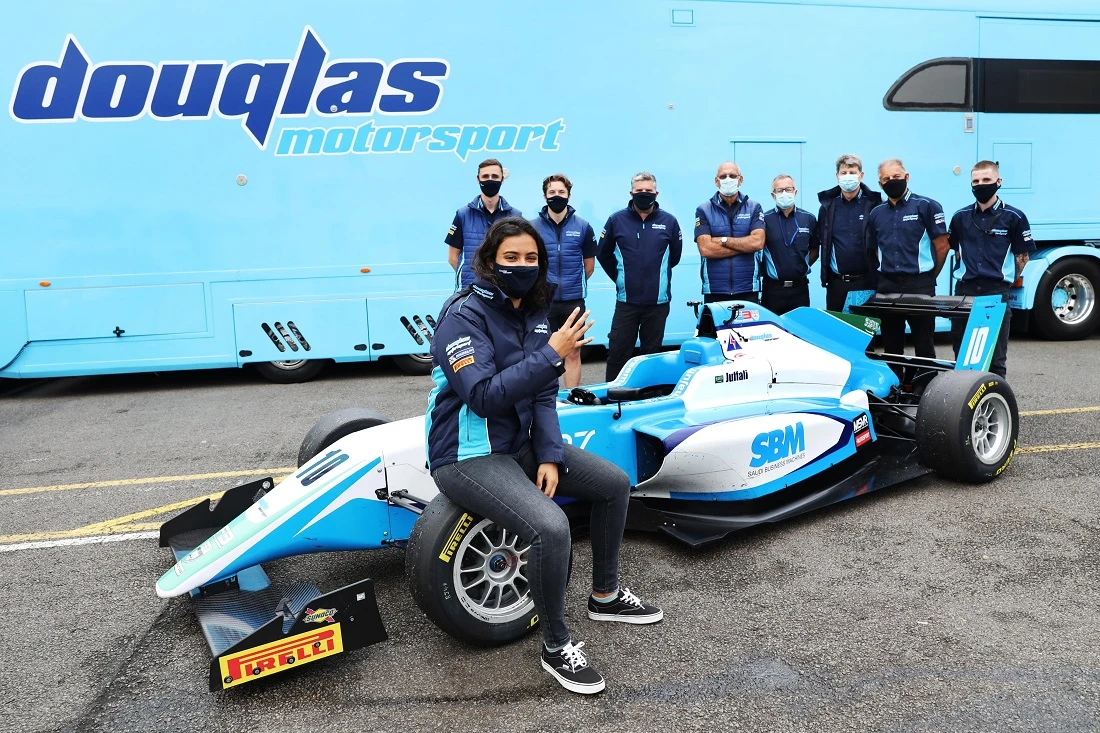Reema Juffali's fourth place finish at Silverstone was her best performance yet in her British F3 Championship rookie season. (Douglas Motorsport)