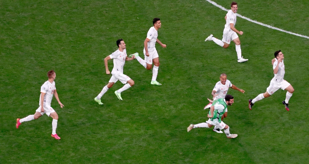 Spain beat Switzerland 3-1 on penalties. (AFP)