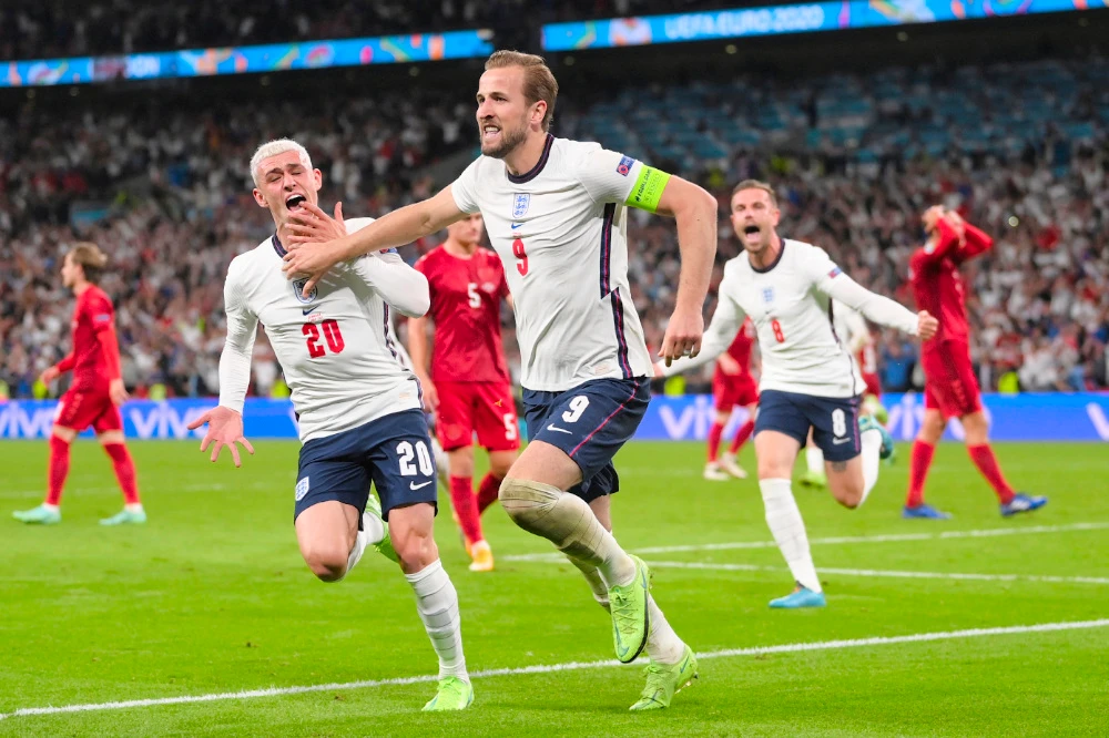 England survive Denmark scare to reach first major final in 55 years