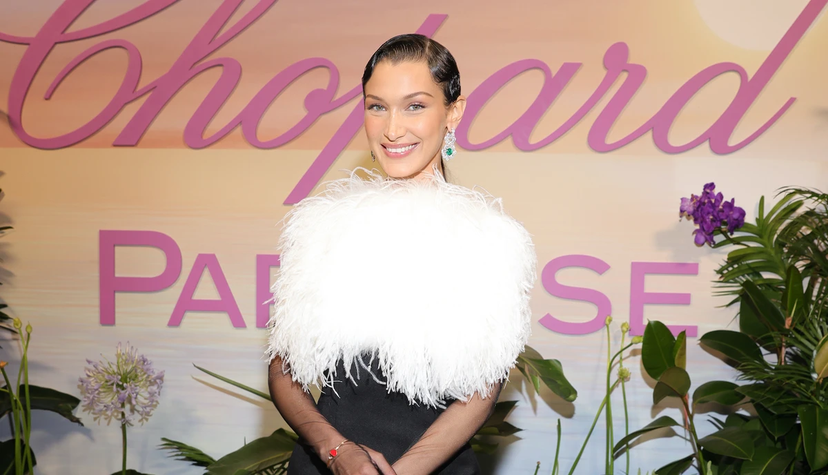 Bella Hadid’s dress was by French multinational high fashion house Lanvin. (Getty)