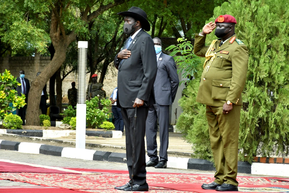 Kiir made his speech in front of one of the presidential offices in the capital Juba. (Reuters)