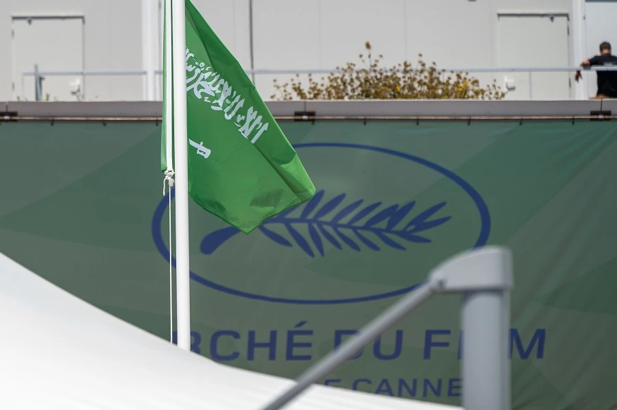 The new funding was announced at the Saudi Pavilion at the 74th edition of the Cannes Film Festival. (Arab News/ Ammar Abd Rabbo)