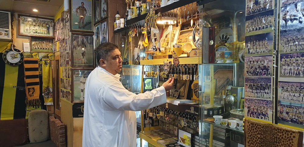 Al-Ittihad supporter Abdulaziz Bin Mahfooz launched a the museum dedicated to the Jeddah club in 2017. (Supplied/Abdulaziz Bin Mahfooz)