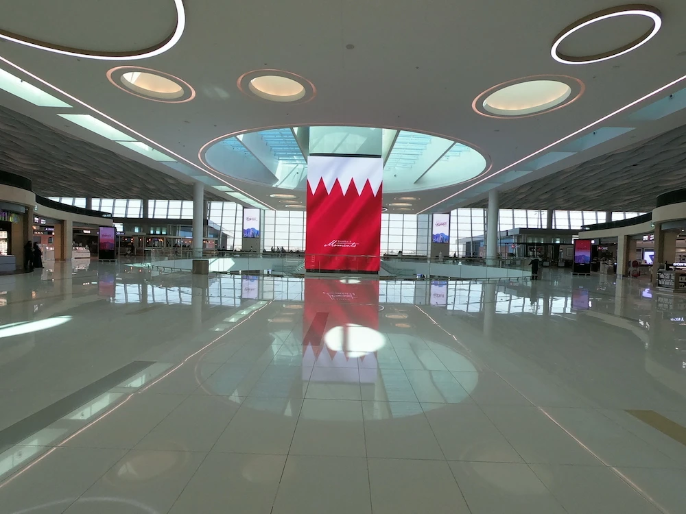 A picture shows the new passenger terminal of Bahrain International Airport, south of the Bahraini capital Manama. (File/AFP)
