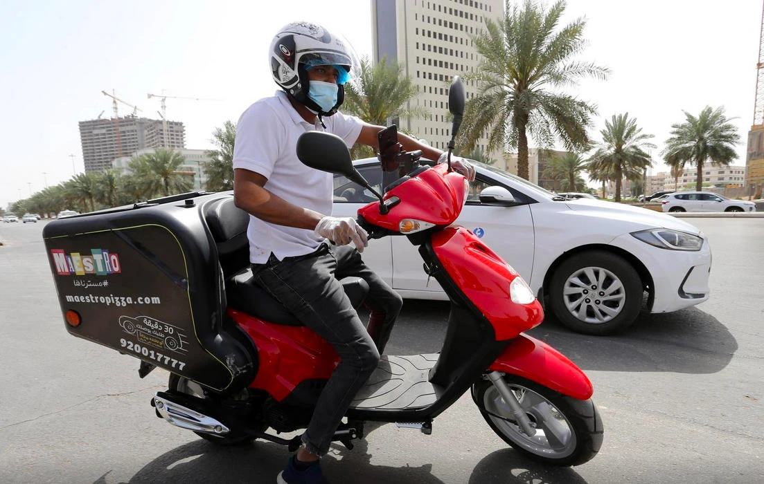 Online ordering has surged in Saudi Arabia and around the world in the wake of the pandemic. (Reuters)