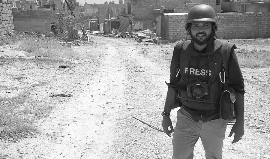 Journalist Danish Siddiqui is seen on duty in Mosul, Iraq in 2017. (Photo courtesy: Instagram/Danish Siddiqui)
