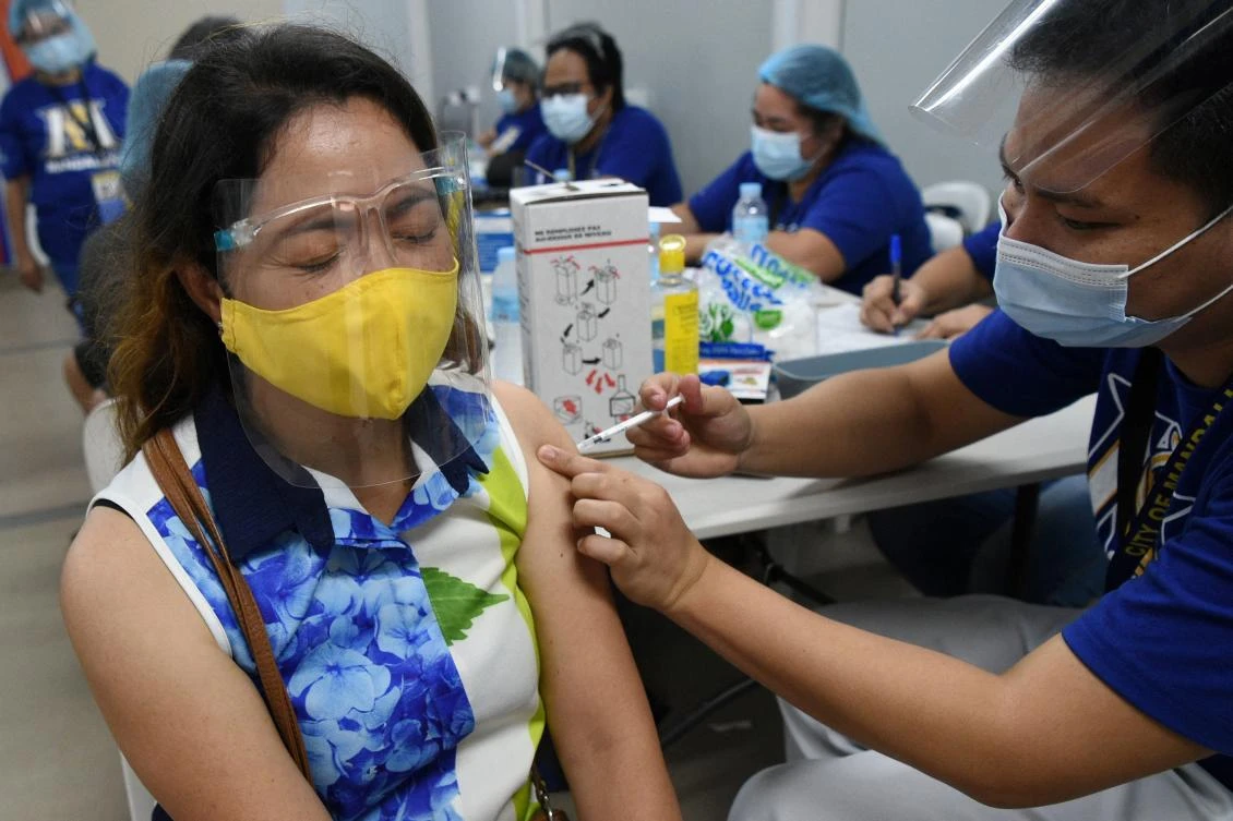 About 4.3 million Filipinos have been fully vaccinated while more than 10 million have received their first jab. (AFP)