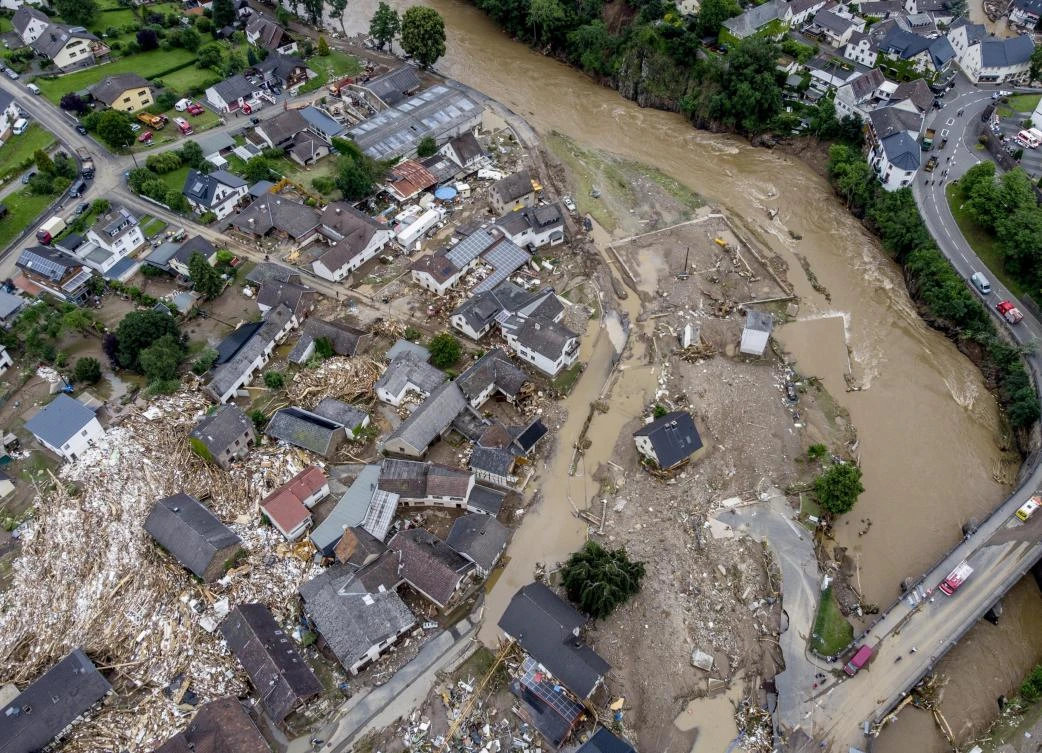 Police said that more than 90 people are now known to have died in western Germany’s Ahrweiler county, one of the worst-hit areas. (AP)