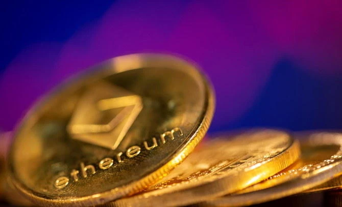 Ethereum is worth about $1,880 a piece compared with $235 a year ago. (Reuters)