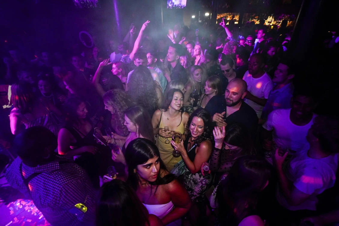 England’s nighclubs were reopened and other indoor venues were allowed to run at full capacity. (AP)