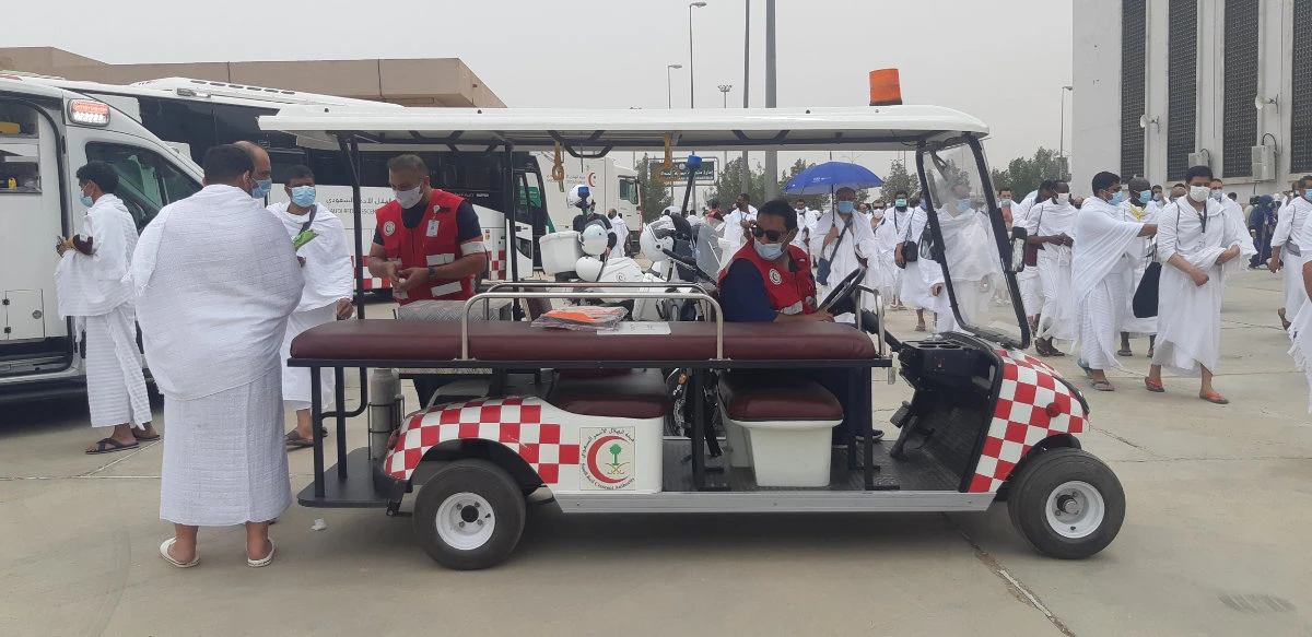 In addition to its ambulances, the Saudi Red Crescent Authority (SRCA) has tactical emergency medical services (EMS) and hazardous materials incident vehicles on standby at the holy sites. (AN photo)