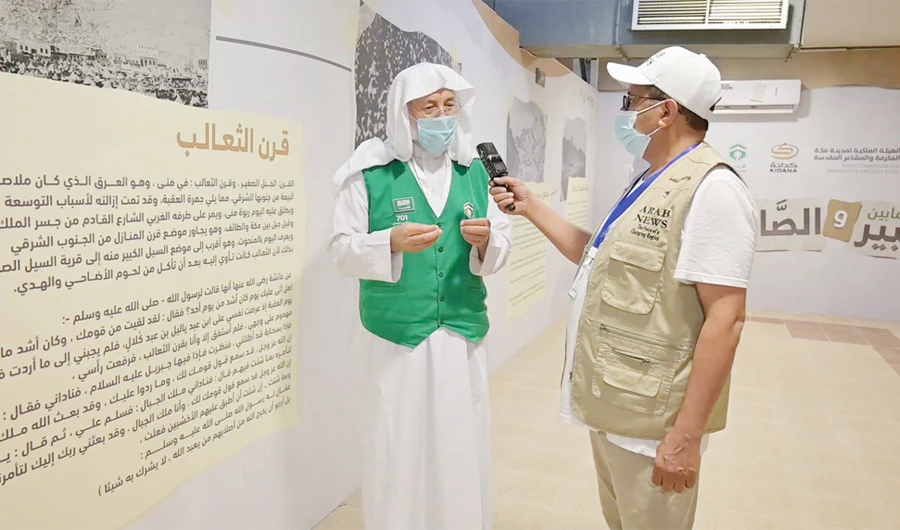 Dr. Abdullah Al-Malki, translation coordinator at Hadiya Charity Association and former dean of the College of Languages and Translation at Abha’s King Khalid University, speaks to Arab News during an interview. (AN photo)