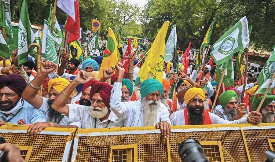 Indian farmers protest near parliament over farm laws