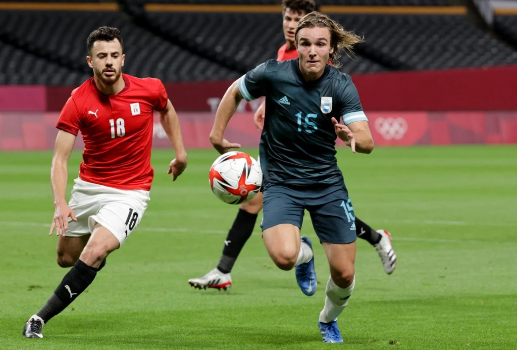 The Egyptians were strong in an exciting, end-to-end first half, but were unable to find the opening to break the Argentinians down before the interval. (AFP)