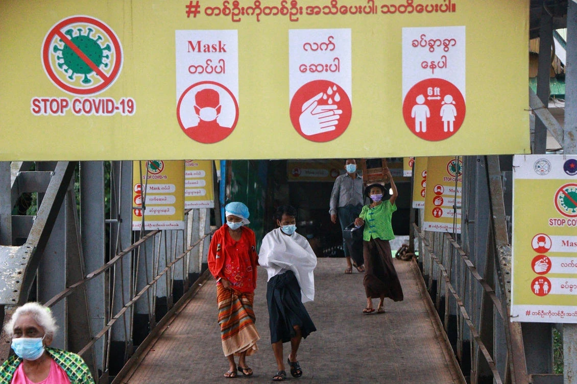Myanmar recently received two million more Chinese vaccines, but it was believed to have only vaccinated about 3.2 percent of its population. (AP)