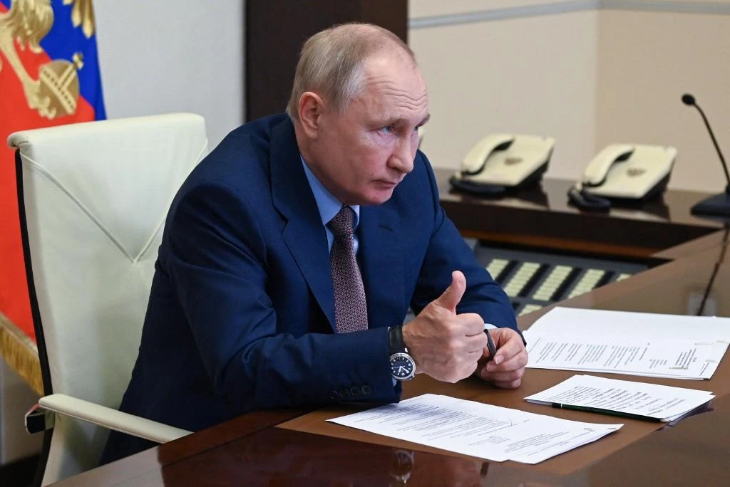 The book is titled: “Putin’s People: How the KGB Took Back Russia and then Took on the West.” (File/AFP)