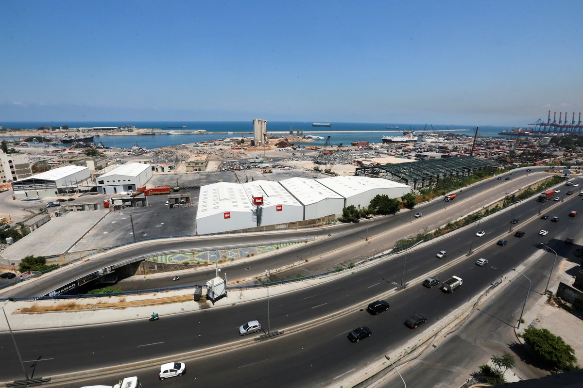 A general view shows the area near Beirut's port, almost a year after the Aug. 4 explosion, Lebanon July 27, 2021. (Reuters)