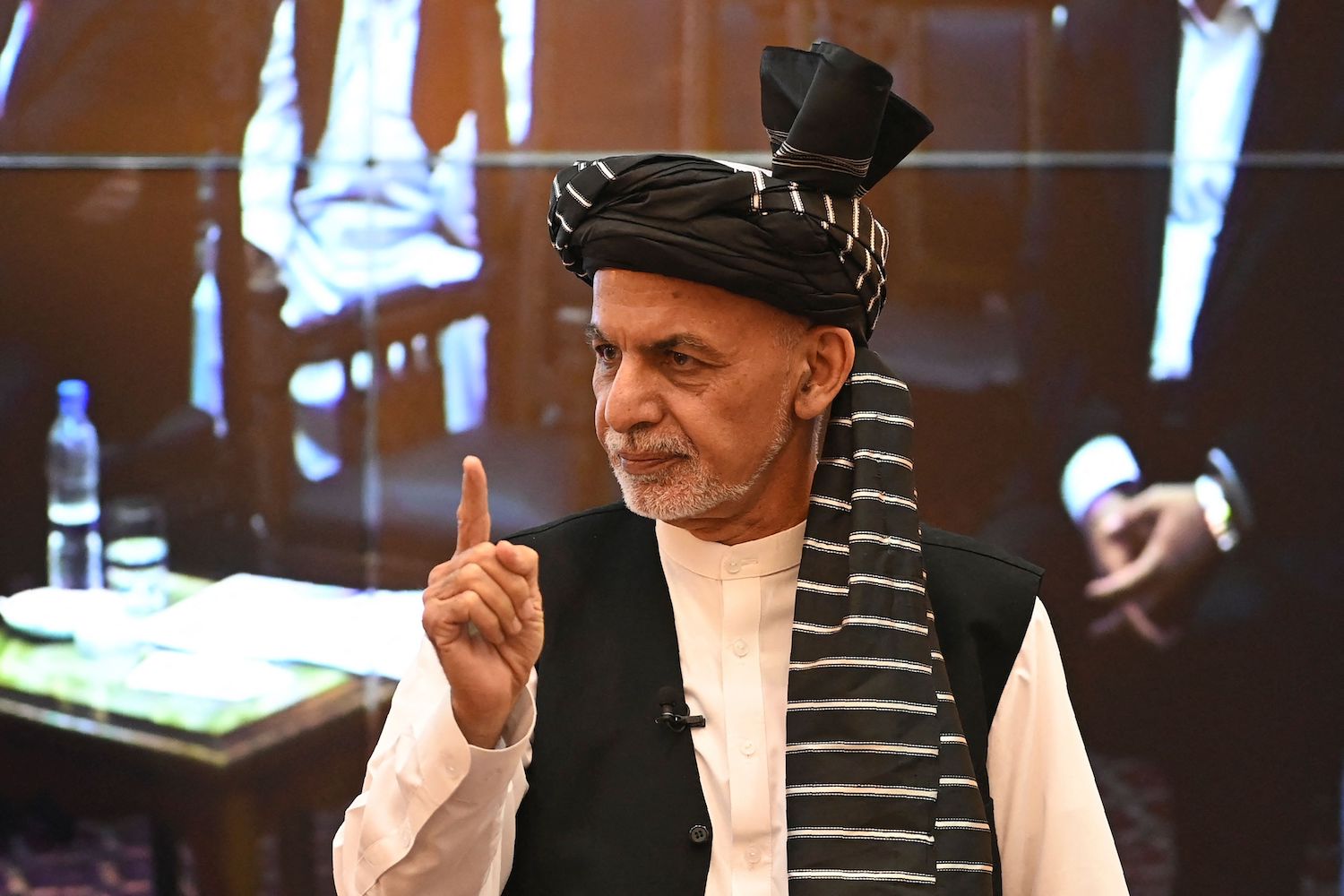 Afghanistan's President Ashraf Ghani gestures during a function at the Afghan presidential palace in Kabul. (File/AFP)