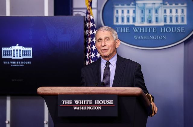 NIH National Institute of Allergy and Infectious Diseases Director Anthony Fauci, White House, Washington, U.S., Jan. 21, 2021. (Reuters)