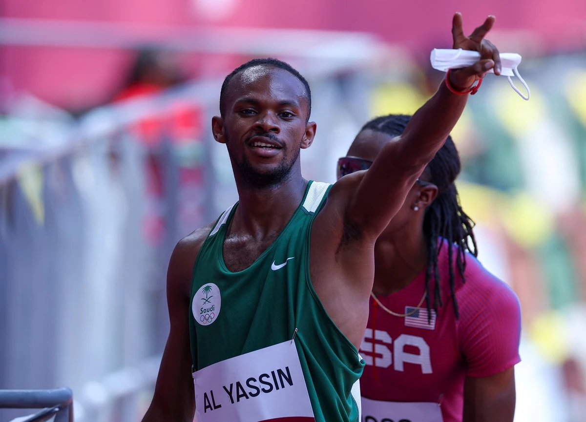 Mazen Al-Yassin will now race in Monday morning’s semifinal of the Men’s 400m. (Saudi Arabian Olympic Committee)
